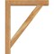 Ekena Millwork Traditional Block Rough Sawn Bracket w/ Offset Brace, Western Red Cedar, 6"W x 34"D x 42"H BKT0604X34X42TRA05RWR - alternate 4